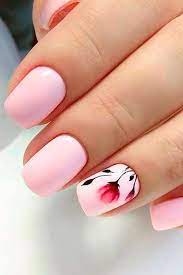 Looking for a good deal on flower nail polish? Light Pink Nail With Flowers Flowersnails Shortnails Who Doesn T Love Pink Nails We Have Picked Some Nail Desi Light Pink Nails Pink Nails Cute Pink Nails