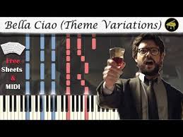 Bella Ciao Theme Variations From La Casa De Papel Synthesia Piano Tutorial Free Sheets Midi Youtube Musique