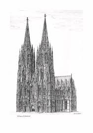 Detailed drawings, show good choice for subject matter. Cologne Cathedral Drawing By John Simlett