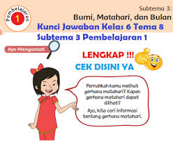 Lengkap Kunci Jawaban Kelas 6 Tema 8 Subtema 3 Pembelajaran 1 Kunci Jawaban Tematik Lengkap Terbaru Simplenews