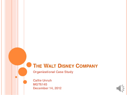Strategic Management Walt Disney Case Study
