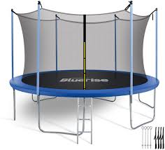 Gather your tools and supplies and head on over to your trampoline. Amazon Com Bluerise 12ft Trampoline For Kids With Enclosure Net Toddler Trampoline With Basketball Hoop Easy To Assemble Little Tikes Trampoline Personal Indoor Trampoline For Kids Small Trampoline Outdoor Sports