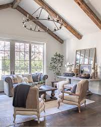 This country room idea from france brings you a beautiful interior, with wooden beams designed to support the ceiling. 23 Stunning French Country Living Room Decor Ideas