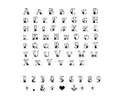 Letters Tattoo Alphabet Numbers Tattoo Sailor Jerry Lettering Temporary Tattoo Set Of 2 Tattoo Lettering Lettering Create Your Own Tattoo