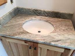 Granite bathroom vanity top material: Type Of Job Master Bath Vanity Top Material Marble Color Fantasy Brown Leather Length Of Backsplash Fantasy Brown Marble Vanity Tops Granite Countertops