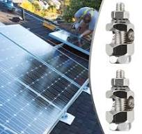 2-Pack Copper Grounding Clamps For Solar Panels - Lightning Protection  Earthing Lugs