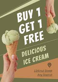 Use Fotor S Green Ice Cream Buy One Get One Free Sale Poster E36f257a Ecb9 4be6 9f44 3b88c3e3a680 Template Food Poster Design Cake Shop Design Ice Cream Design