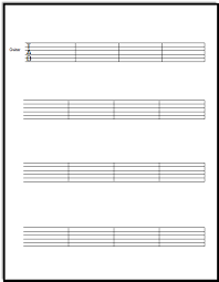 Choose, customize and print between countless different free blank sheet music templates. Free Guitar Tablature Paper For Teachers Downloadable And Printable