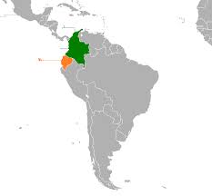 Colombia bandera pequeña en un mapa antecedentes. Colombia Ecuador Relations Wikipedia