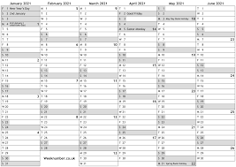 The year 2021 is a common year, with 365 days in total. 2021 Calendar 1st Half