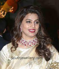 Subbirami reddy grand son anirudh reddy wedding. Pinky Reddy In A Diamond Ruby Necklace Set Indian Jewellery Designs