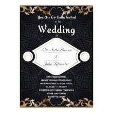 Elegant Black Gold Modern Print Wedding Invitation Wedding Invitations Cards Cust Geometric Wedding Invitation Trendy Wedding Invitations Wedding Invitations