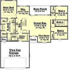 House Plan 142 1047 3 Bedroom 1500 Sq Ft Ranch Southern Home Tpc Basement House Plans House Plans One Story Ranch House Plans