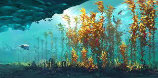 Under An Ice Shelf Life Blooms Explore The Wonder Of Life In The Arctic Environment Subnaut Subnautica Concept Art Alien Concept Art Environment Concept Art