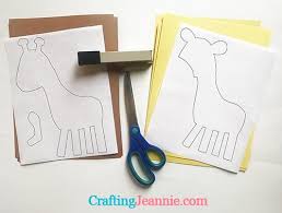 Giraffes can inhabit savannas, grasslands or open woodlands. Giraffe Craft It S Two Layers Free Template Crafting Jeannie