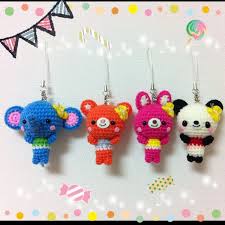 動物ストラップ 立ちバージョン 編み物 小物 かわいい かぎ針編みの作品 毛糸クラフト