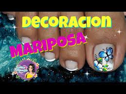 Ver más ideas sobre uñas con mariposas, uñas decoradas, disenos de unas. Diseno De Unas Mariposas Pies Decoracionde Unas Delos Pies Youtube