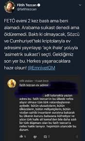 Gazeteci fatih tezcan'ın kendisini tehdit ettiğini ve şiddet uyguladığını söyleyen eski eşi güzin bilgi bu kez de sosyal medyadan fatih tezcan'ı eleştirdi. Fatih Tezcan On Twitter Sayin Cumhurbaskanim Bu Emaili Sansursuz Yayinladigim Icin Zatinizdan Ve Kamuoyundan Ozur Dilerim Yayinlama Sebebim Kemal Ataturk Un Turk Gencligi Ni Ne Hale Soktugunu Ve Kemalist Teror Orgutu Nun Ne Durumda Oldugunu