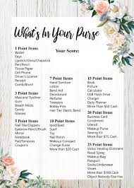 Purse Scavenger Hunt What S In Your Purse Bride Trivia Questions Are Great Wedding Shower Games To Play Fall Bridal Shower Boho Bridal Shower Dress Bridal Shower Favors