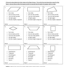 Classifying Quadrilaterals Worksheets Quadrilaterals Worksheet Classifying Quadrilaterals Geometry Worksheets