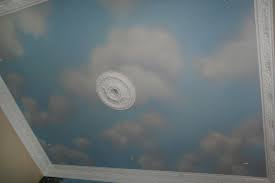 Cloud mural on ceiling with sunset colors. Cloud Wallpaper For Ceiling Paulbabbitt Com