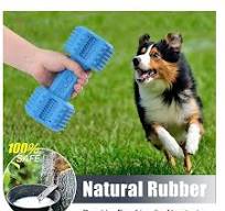 Pawfectpals Natural Rubber Dumbbell Dog Chew Toy , Interactive Puzzle Toy,  Food Dispenser Feeder, Bite Resistant for Teeth Dental Cleaning-Insert ...