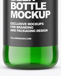 Green Beer Bottle Mockup In Bottle Mockups On Yellow Images Object Mockups