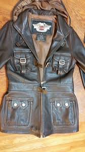 Harley Davidson Classic Genuine Leather Jacket Buckle With Hood Women Petit Xl Ebay Leather Jacket Harley Davidson Leather Jackets Brown Leather Jacket