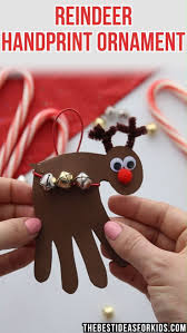 Empreinte De Main De Renne Empreinte Main Renne In 2020 Christmas Crafts For Kids Preschool Christmas Christmas Handprint Crafts