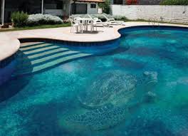 Adorable Mosaic Glass Tiles For Swimming Pool Design Http Freshouz Com Mosaic Glass Tiles For Swimming Pool De Mosaic Pool Swimming Pool Designs Pool Designs