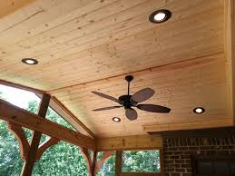 Finished Ceiling With Ceiling Fan And Can Lights Design Ideas Archadeck Outdoorroomdecorceili Vaulted Ceiling Lighting Porch Lighting Outdoor Ceiling Fans