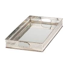 Traditional Mirrored Silver Tray Ethan Allen Us Serving Tray Decor Accent Decor Decor
