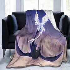Design your everyday with halloween throw blankets you'll love to snuggle up with. Funny Fleece Bed Blankets How To Train Your Dragon Couple Toothless Night And Light Fury Halloween Throw Blankets Hypoallergenic Super Cozy Travel Blanket Fit Girls Living Room Holiday Custom Baby Blankets