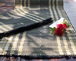 Thousands of items $14.99 or less. Madur Kathi Natural Fibre Diamond Black Placemats And Table Runner Kopai Paar Indian Craft Store