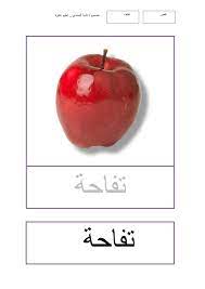 تطابق الصورة بالكلمة وحدة الغذاء arabic alphabet for kids alphabet for kids arabic language