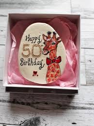 Giraffe Birthday Keepsake Pebble 50th Birthday Gifts For Woman Birthday Keepsakes Mum Birthday Gift