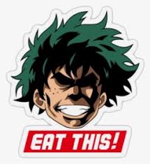deku meme my hero academia stickers printable hd png download transparent png image pngitem