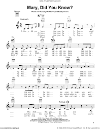/ did you know / that. Greene Mary Did You Know Sheet Music For Ukulele Pdf