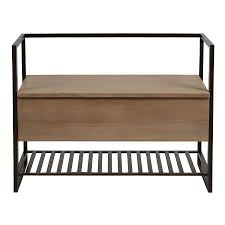 Banc Coffre En Frene Massif Et Metal Demeure Bancs Et Tabourets Interior S Coffre rectangulaire en bois aspect usé blanc. banc coffre en frene massif et metal demeure