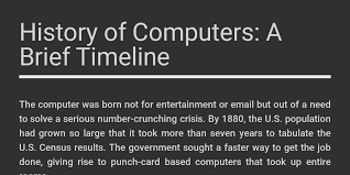 History Of Computers A Brief Timeline Infogram