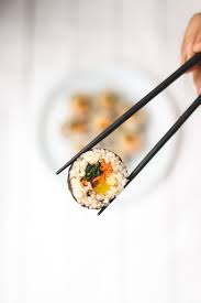 Vegan Kimbap Gluten Free Refined Sugar Free Veggiekins Blog Recipe Kimbap Seasoned Veggies Vegan Egg Substitute