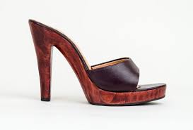 1970s High Heel Platform Shoes Vintage 70s Wooden Leather Etsy Platform High Heel Shoes Heels Vintage Shoes