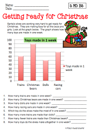 Graph And Data Work To Go With A Christmas Theme Get Into The Holiday Spirit While Working On Mathematics Skills Reading Graphs Holiday Worksheets Graphing
