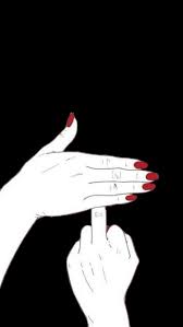 Bandaged finger vector linear illustration, sign, symbol. Aesthetic Middle Finger Wallpaper Tumblr Red Novocom Top