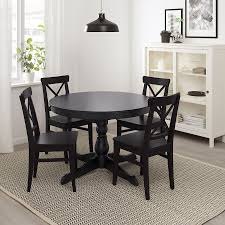 Nills lotos table & chairs 15. Ingatorp Extendable Table Black Max Length 61 Ikea In 2021 Black Round Dining Table Dining Table Black Black Kitchen Table