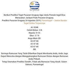 Prediksi Togel Uruguay 24 Agustus 2019 Uruguay Pengikut 26 Agustus