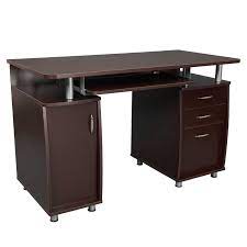 This techni mobili desk is a complete workstation offering an ample work surface and plenty of the desktop has an 80 lbs weight capacity, while the shelves can each hold up to 30 lbs, and the drawers. Techni Mobili Chocolate Computer Desk Rta 4985 Ch36