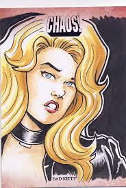 2014 Breygent Chaos Comics SDCC Sketch Card 1/1 Bad Kitty Pace