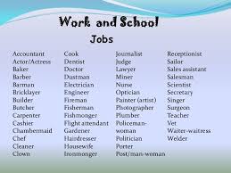 3 Tg4 School And Work English Vocabulary Teacher Favorite Things School Jobs