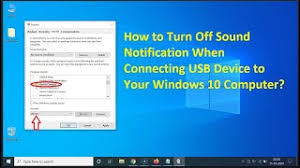 How to disable notifications & system sounds. How To Turn Off Sound Notification When Connecting Usb Device To Your Windows 10 Computer Youtube